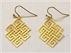 ER-91 Endless Knot 18k Gold Plated 30mm Earrings