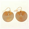 Classical Seven Circuit  Cretan Labyrinth 30mm Earrings