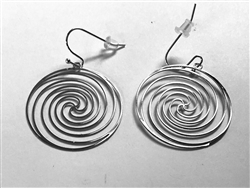 Spiral Galaxy 18k silver plated Earrings 30 mm