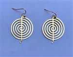 ER-99 Glyph 18K Golden Plated Earrings 30mm