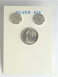 ER-SSLV11.5-FOL Sterling Silver Flower Of Life Earrings