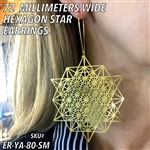 ER-YA-80-SM 72mm Hexagon Star Earrings
