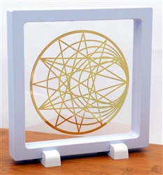 FFramed  Sun & Moon cut out 18K Gold Plated Healing Grid