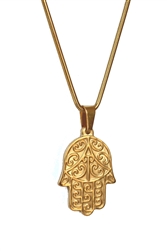 G-HP Gold plated Hamsa Pendant with Chain