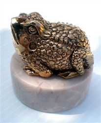 Frog - 2.5" tall - 24KT Gold-Plated Figurine (GF-14)