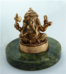 Ganesh - 3" tall - 24KT Gold-Plated Figurine (GF-16)