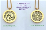 Celtic Triquetra/ Celtic Pentagram Aroma Therapy Pendant