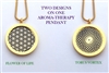 Flower Of Life/ Torus Vortex Aroma Therapy Double Sided Pendant