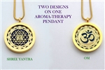 Shree Yantra OM Aroma Therapy Double Sided Pendant