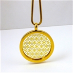 GGFOLP-01 Gold Plated Flower Of Life Pendant with Chain