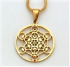 Metatron pendant gold plated stainless steel