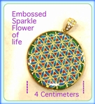 flower of life pendant gold plated stainless steel