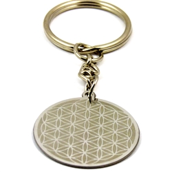 Flower Of Life Stainless Steel Keyring