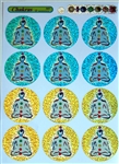 MS-7 Colorful Chakra Multi-Stickers, 5 sheets