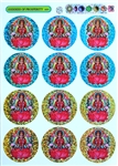 MS-9 Goddess Lakshmi  Multi-Stickers, 5 sheets of stickers