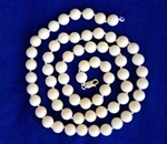 Astrological white coral necklace with lobster clasp