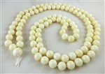 astrological 108 bead white coral mala