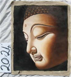 Buddha Head Original Oil Painting