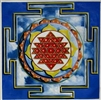 Shree Yantra with Sky - 36" x 36" Original Oil Painting