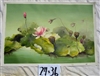 OP-35  Lotus Flowers - 24" x 36" Original Oil Painting