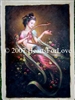 Goddess Playing Harp - 24" x 36" Original Oil Painting