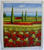 OP-FL06 FLOWERS LANDSCAPE 24" X 24" Original Oil Painting