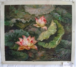 Lotus Flower Original Oil Painting 20" x 24" Original Oil Painting