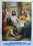 Jesus Christ With Sheep 36" x 48" Original Oil Painting