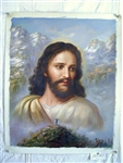 Jesus Christ with Mountain Top 24" x 30" Original Oil Painting