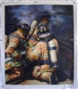 OP-M04 FIREFIGHTERS 28"X 33" Original Oil Painting