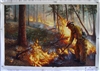 OP-M05 FIREFIGHTERS 28"X 33" Original Oil Painting