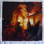 Firefighters Original Oil Painting 36" x 36"