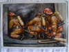 OP-M09 FIREFIGHTERS - 24"X 36" Original Oil Painting