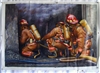 OP-M11 FIREFIGHTERS - 24"X 36" Original Oil Painting