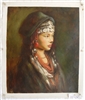 OP-M20 YOUNG WOMAN PORTRAIT - 20" x 24" Original Oil Painting