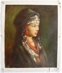 Young Woman Portrait Original Oil Painting 20" x 24"
