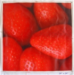 Strawberries Original Oil Painting 24" x 24"