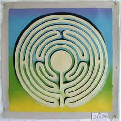 Celtic Labyrinth - Original Oil Painting 24" x 24"