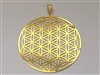 Flower of Life 2" Pendant 18K gold plated