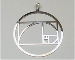 Golden Ratio 2" Pendant Silver plated