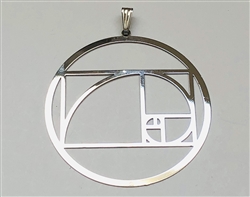 Golden Ratio 2" Pendant Silver plated