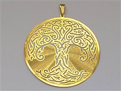 PD-226 Tree of Life 2" Pendant 18K Gold Plated