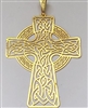 Celtic Cross 2" Pendant 18K Gold Plated