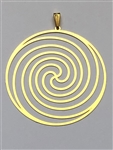 PD-297 Spiral Galaxy 2" Pendant 18K Gold Plated