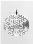 Metatron Flower of Life 2" Pendant Silver plated