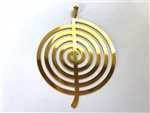 PD-299 Glyph 2" Pendant 18K Gold Plated