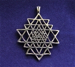 Yantra Sterling Silver Pendant in Sterling Silver