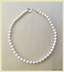 PRECIOUS 9MM WHITE PEARL NECKLACE