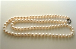 HIGH QUALITY 9MM WHITE PEARL NECKLACE