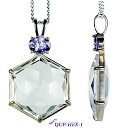 QUP-HEX Merkaba  Pure Quartz Pendant Design